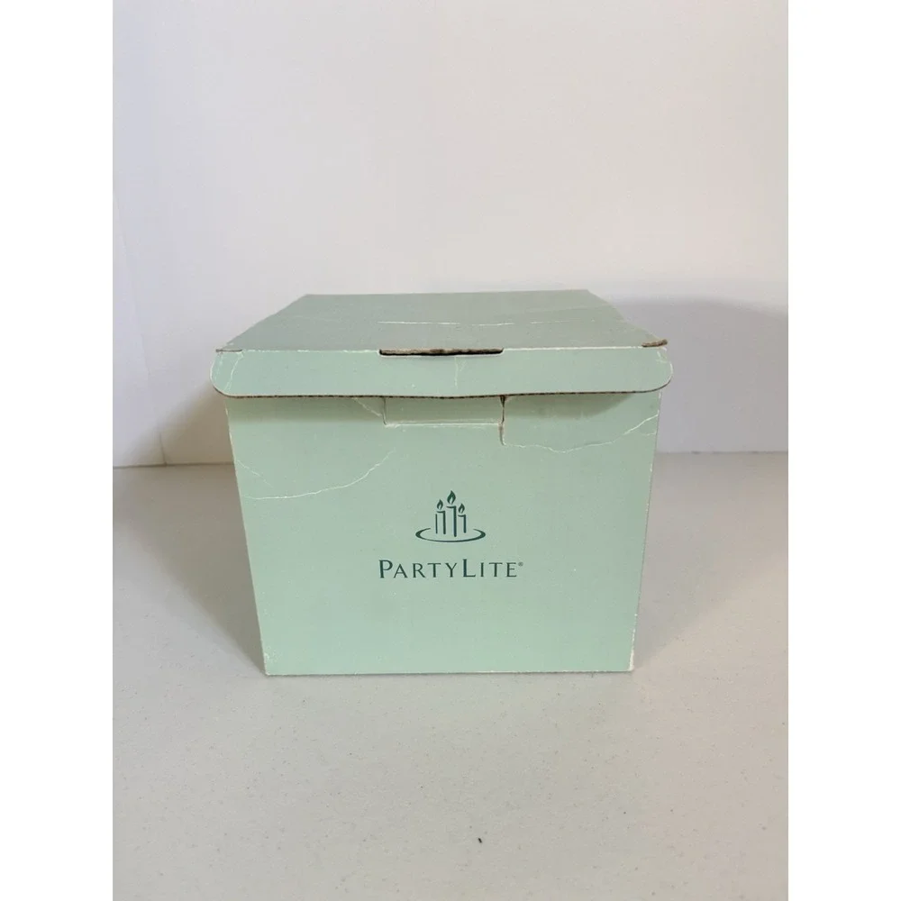 PartyLite Frosted Snowball Tealight Holder Rare Retired‎ P17B/L0610